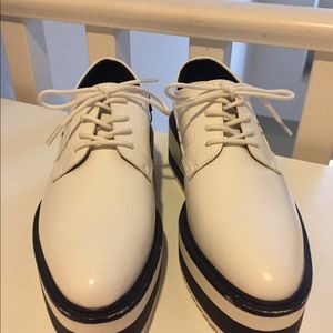 Zara white platform shoes